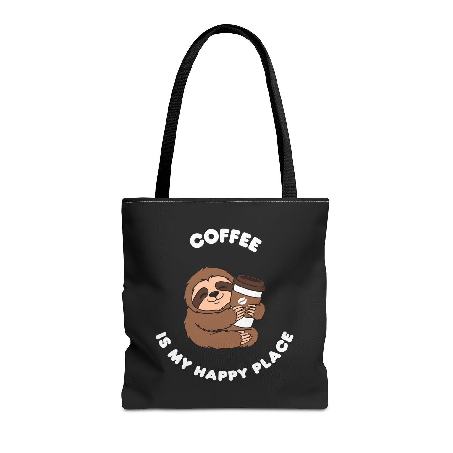 Coffee is my happy place Tote Bag (AOP)