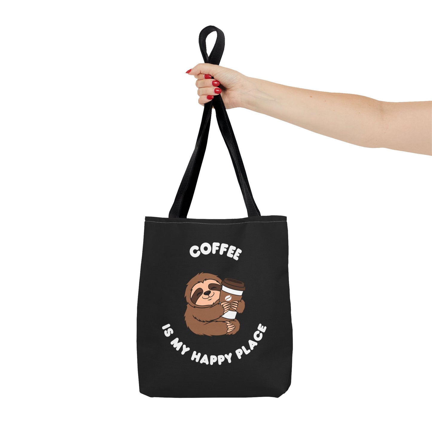 Coffee is my happy place Tote Bag (AOP)