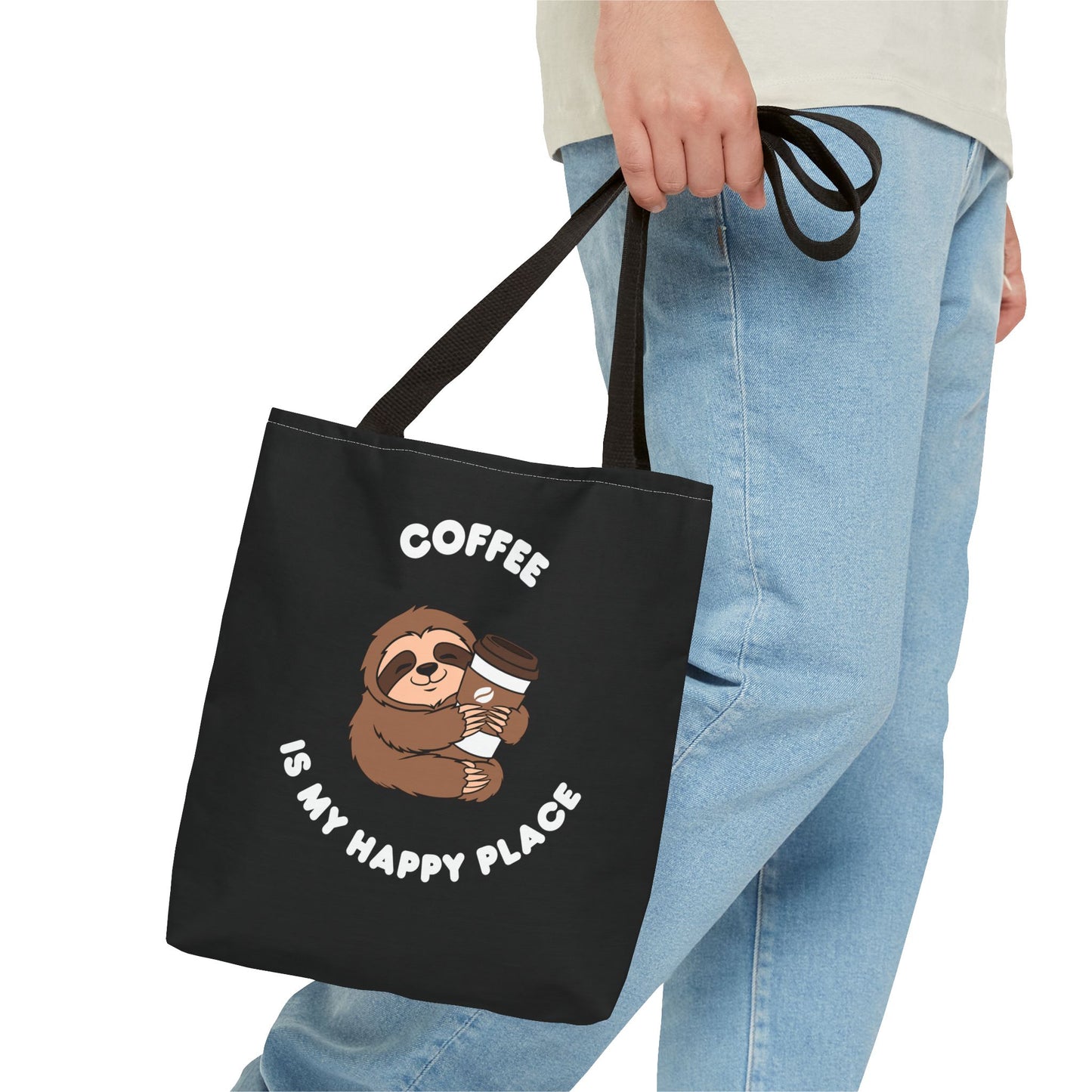 Coffee is my happy place Tote Bag (AOP)